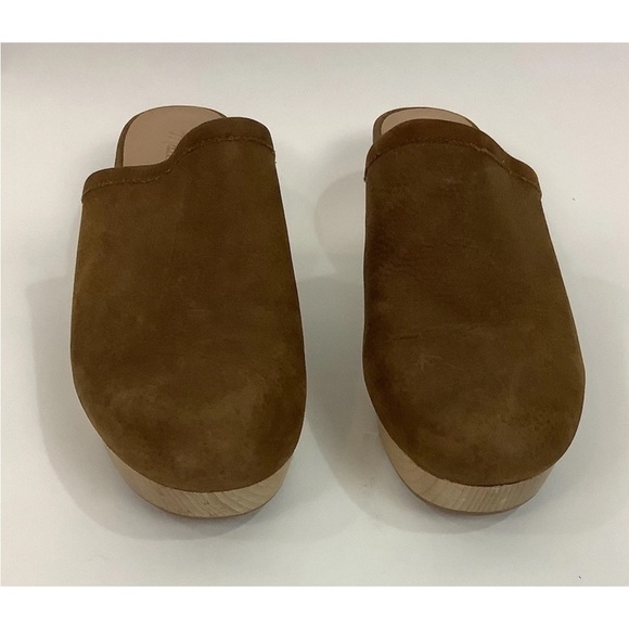 Madewell Sz 7.5 The Ruby Clog In Suede Rustic Twig Brown Slip On Shoes - Picture 4 of 11